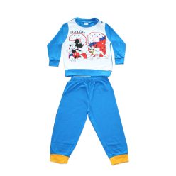   Pyjama bébé Mickey Mouse en coton léger à manches longues - Jersey - bleu moyen - 98