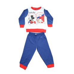   Grenouillère bébé en coton fin à manches longues - Mickey Mouse - Jersey - bleu foncé - 86