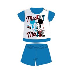   Grenouillère bébé en coton à manches courtes pour l'été - Disney Mickey Mouse - bleu moyen - 80