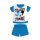 Grenouillère bébé en coton à manches courtes pour l'été - Disney Mickey Mouse - bleu moyen - 80