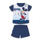 Grenouillère bébé en coton à manches courtes pour l'été - Disney Mickey Mouse - rayé - bleu foncé - 92