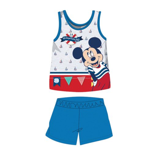 Pyjama d'été en coton sans manches pour bébé - Disney Mickey Mouse - bleu moyen - 80