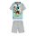 Pyjama d'été en coton à manches courtes pour enfants - Disney Mickey Mouse - avec inscription "Mickey" - gris - 116