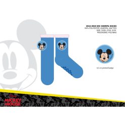   Chaussettes d'hiver chaudes antidérapantes Disney Mickey Mouse pour enfants - chaussettes sherpa - bleu foncé