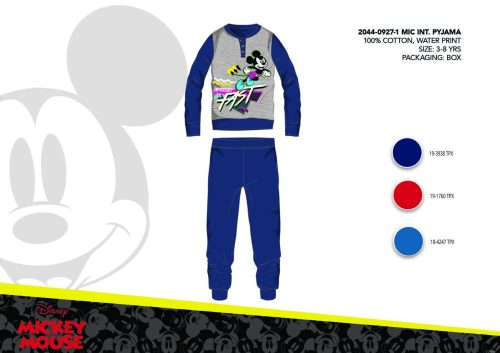 Pyjama d'hiver en interlock de coton pour enfants - Mickey Mouse Disney