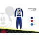 Pyjama d'hiver en interlock de coton pour enfants - Mickey Mouse Disney - bleu foncé - 104