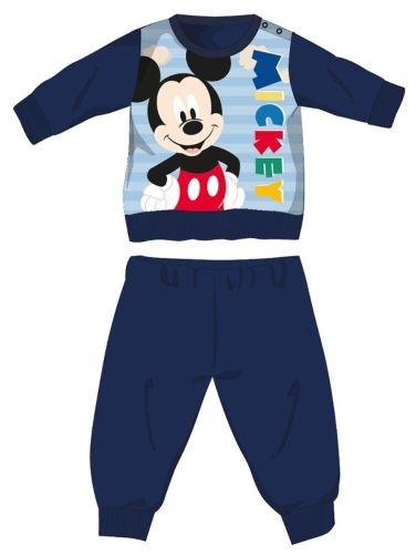 Disney Mickey Mouse pyjama épais pour bébé en flanelle de coton - bleu foncé - 92