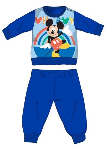 Pyjama polaire bébé Mickey Mouse Disney - pyjama épais pour l'hiver - bleu moyen - 92