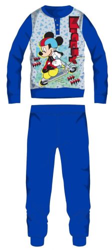 Disney Mickey Mouse pyjama épais en coton d'hiver pour enfants - pyjama en flanelle de coton - bleu moyen - 110
