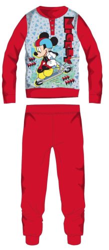 Disney Mickey Mouse pyjama épais en coton d'hiver pour enfants - pyjama en flanelle de coton - rouge - 104