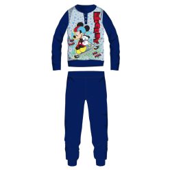   Disney Mickey Mouse pyjama épais en coton d'hiver pour enfants - pyjama en flanelle de coton - bleu foncé - 104