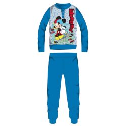   Disney Mickey Mouse pyjama épais en coton d'hiver pour enfants - pyjama en flanelle de coton - bleu clair - 98