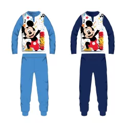   Pyjama en jersey en coton Mickey Mouse pour enfants - bleu clair - 98
