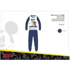   Pyjama jersey en coton Mickey Mouse pour enfants - pyjama en coton - bleu foncé