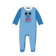 Barboteuse en velours Mickey Mouse Disney - bleu moyen-blanc - pour bébé de 1 à 3 mois