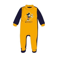   Barboteuse en velours Mickey Mouse Disney - jaune - pour bébé de 0 à 1 mois