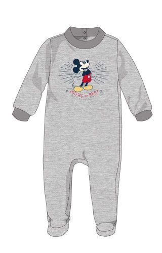Disney Mickey Mouse combinaison en velours pour bébé - gris - pour bébé de 1 à 3 mois