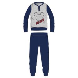   Pyjama en coton fin pour homme Disney Mickey Mouse - pyjama en jersey - gris clair-bleu foncé - L