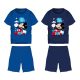 Ensemble d'été en coton Mickey Mouse Disney - ensemble t-shirt-short - bleu moyen - 110