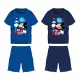 Ensemble d'été en coton Mickey Mouse Disney - ensemble t-shirt-short - bleu foncé - 110