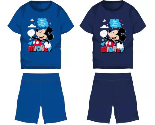 Ensemble d'été en coton Mickey Mouse Disney - ensemble t-shirt-short - bleu foncé - 98