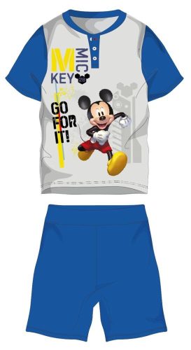 Pyjama en jersey en coton à manches courtes pour enfants Disney Mickey Mouse - bleu moyen - 110