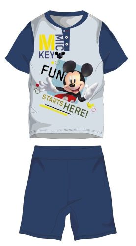 Pyjama en jersey en coton à manches courtes pour enfants Disney Mickey Mouse - bleu foncé - 110