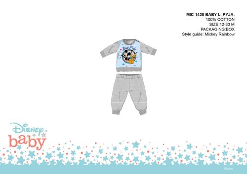 Pyjama bébé Mickey Mouse Disney - pyjama en jersey de coton - gris - 98