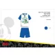 Pyjama en coton à manches courtes pour enfants Disney Mickey Mouse - bleu moyen - 110