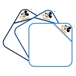   Serviette de bain à capuche Mickey Mouse avec motif brodé - 70 x 70 cm