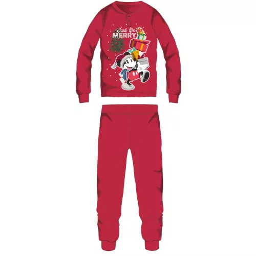 Mickey Egér vastag interlock karácsonyi pamut pizsama kislányoknak - 116