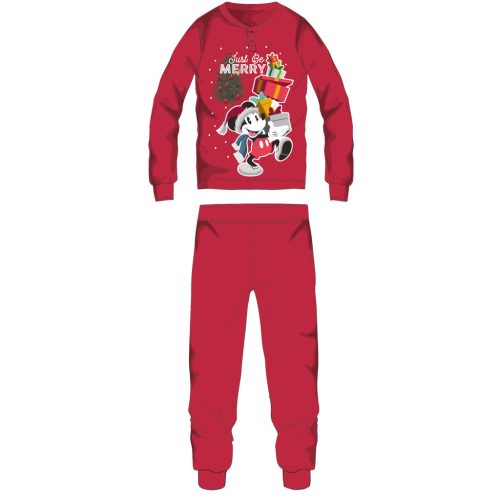 Mickey Egér vastag interlock karácsonyi pamut pizsama kislányoknak