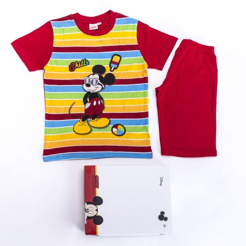 Les pyjamas en coton pour garçons Mickey Mouse - pyjama à manches courtes - ensemble d'été - rouge - 128