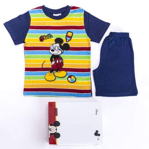 Mickey Mouse pyjama garçon en coton - pyjama à manches courtes - ensemble d'été - bleu foncé - 110