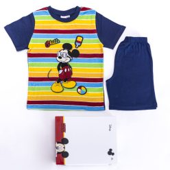   Mickey Mouse pyjama garçon en coton - pyjama à manches courtes - ensemble d'été - bleu foncé - 128
