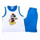 Les ensembles d'été en coton pour garçons Mickey Mouse - ensemble t-shirt-short en coton - bleu moyen - 122