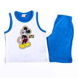   Les ensembles d'été en coton pour garçons Mickey Mouse - ensemble t-shirt-short en coton - bleu moyen - 128