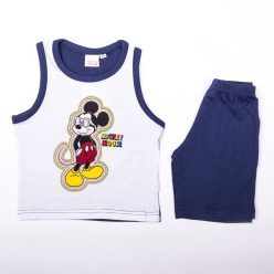   Les ensembles d'été en coton pour garçons Mickey Mouse - ensemble t-shirt-short en coton - bleu foncé - 122