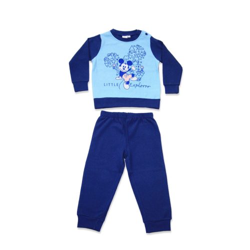 Pyjama bébé en flanelle d'hiver - Mickey Mouse - bleu foncé - 92