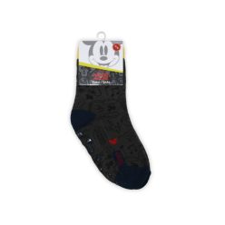  Chaussettes pour enfants avec antidérapant - Mickey Mouse - peluche - anthracite - 19-22