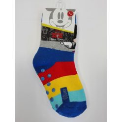   Chaussettes pour enfants avec antidérapant - Mickey Mouse - peluche - bleu moyen - 27-30