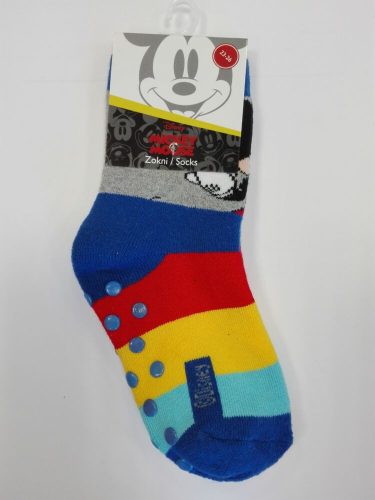 Chaussettes pour enfants avec antidérapant - Mickey Mouse - peluche - bleu moyen - 27-30