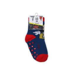   Chaussettes pour enfants avec antidérapant - Mickey Mouse - peluche - bleu foncé - 23-26