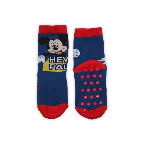Chaussettes pour enfants avec antidérapant - Mickey Mouse - peluche - bleu foncé - 27-30