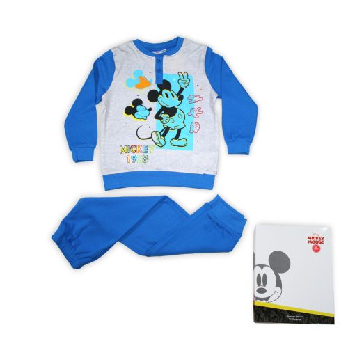 Pyjama en coton d'hiver pour enfants - Mickey Mouse - bleu moyen - 122