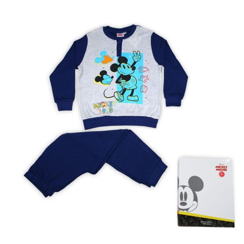Pyjama en coton d'hiver pour enfants - Mickey Mouse - bleu foncé - 122