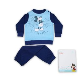   Pyjama épais en coton d'hiver pour bébé - Mickey Mouse - the Best - bleu foncé - 92