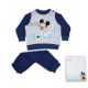 Pyjama bébé en coton épais d'hiver - Mickey Mouse - bleu foncé - 86