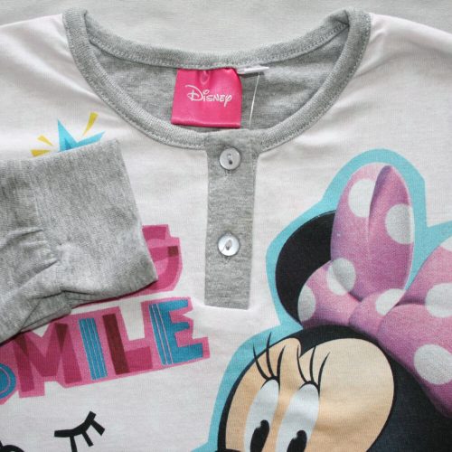 Pyjama enfant en coton fin et long - Minnie Mouse - Jersey - gris - 134