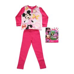   Pyjama enfant en coton fin et long - Minnie Mouse - avec des papillons - Jersey - rose - 110